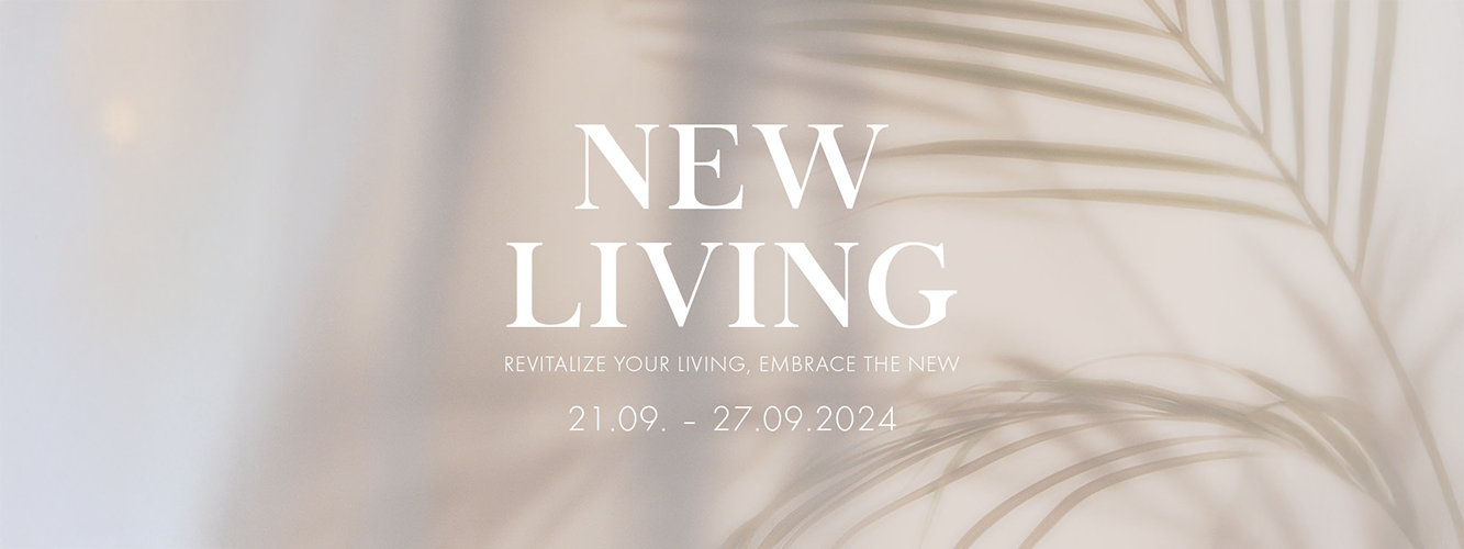 Headerbild zur pronorm Präsenz auf der Küchenmeile 2024 mit dem Motto NEW LIVING