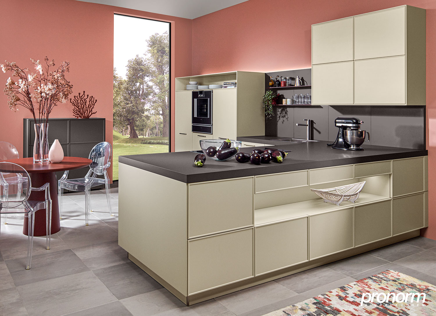 beige kitchen frame voorzetkast