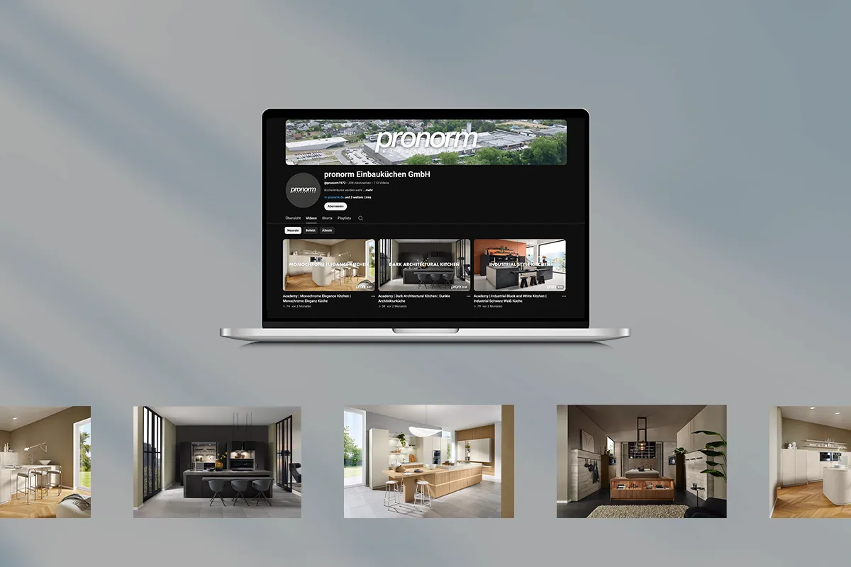 Provision of image data and product videos for pronorm fitted kitchens.