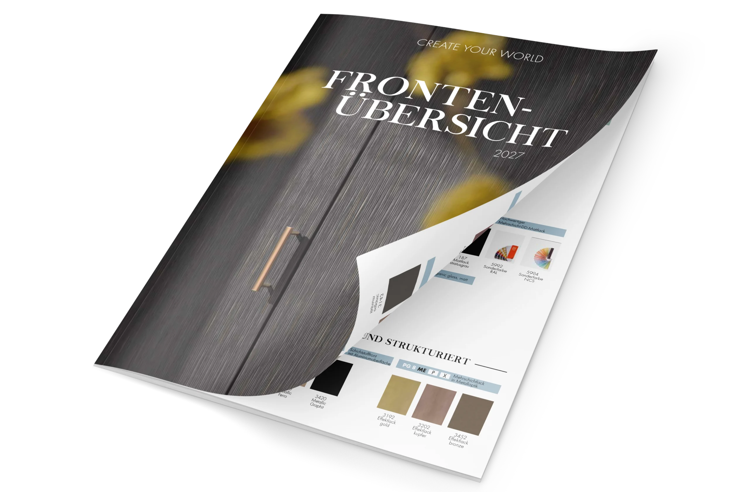pronorm Broschüre mit allen Küchenfronten – komplette Übersicht über Farben, Materialien und Designs